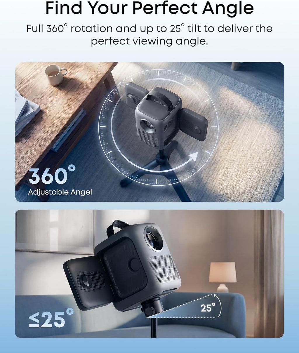 Nebula Quick-Mount Projector Stand, 1s Quick-Mount for Nebula P-Series Projectors, Universal Compatibility for More Projectors, 3.3kg Stable Support, 34cm Compact Foldable Design.