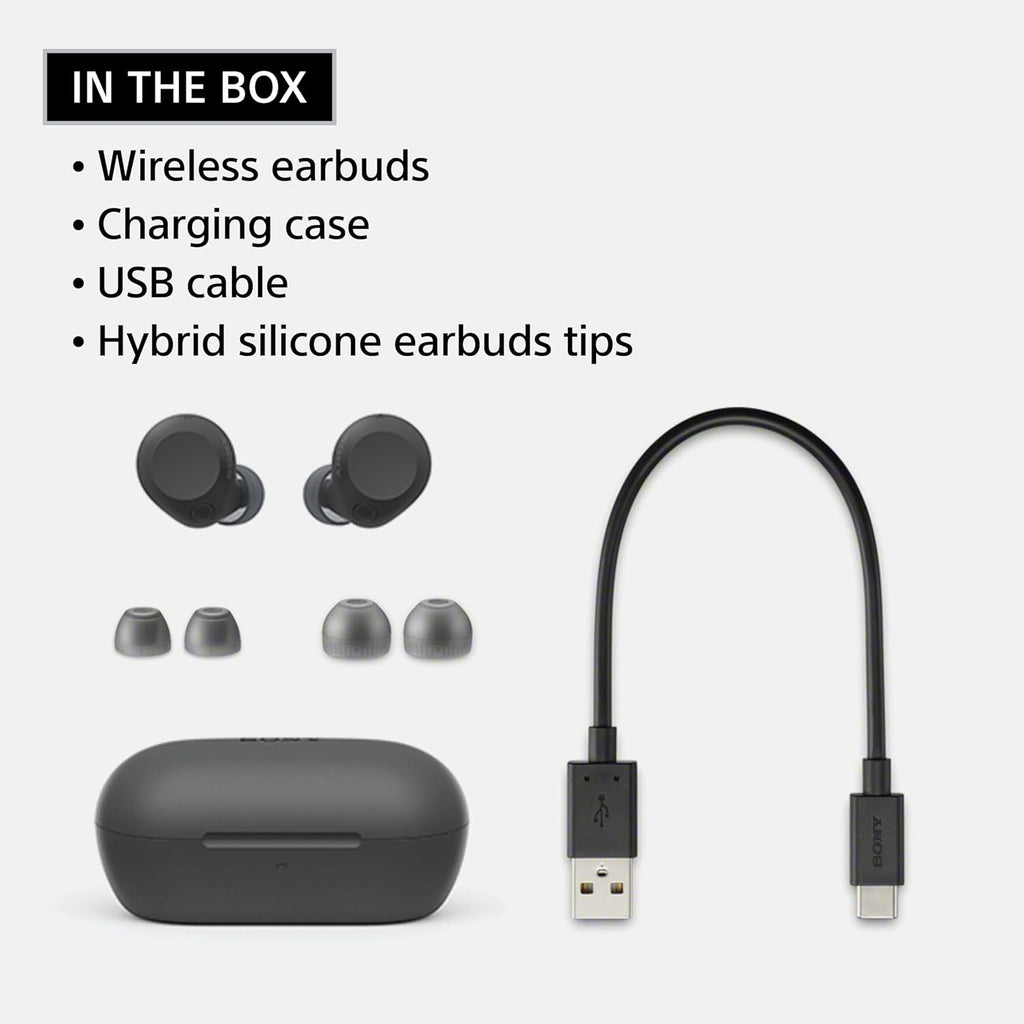 Sony WF-C710N Truly Wireless Noise-Canceling Earbuds with up to 30-Hour Battery Life, Lightweight and Secure, Black