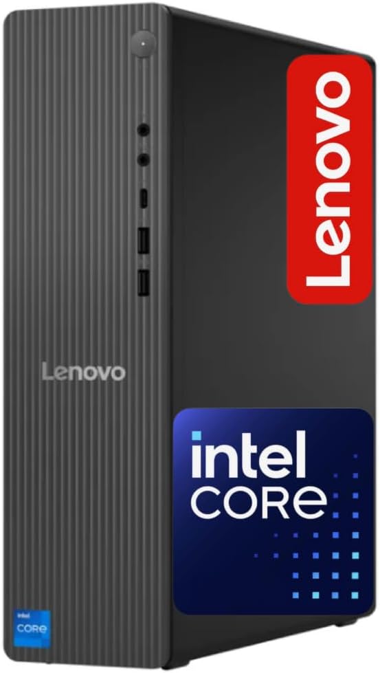 Lenovo IdeaCentre Secure & Productive Business Tower Desktop｜16GB DDR5 RAM | 14TH Intel 4-core (Beat i5-12400T) | 756GB Storage(256GB SSD & 500GB HDD) | HDMI, Wi-Fi 6E, RJ-45, USB-C｜Windows 11 Pro