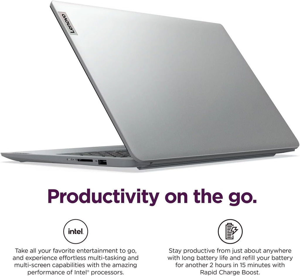 Lenovo IdeaPad 15.6" FHD Laptop for Home & Students, Intel Celeron N6000, 8GB RAM, 128GB eMMC, Up to 10-Hour Battery, Windows 11, Office 365 with 1TB Cloud, 1-Year ADP, Bundle with PCO Laptop Cooler