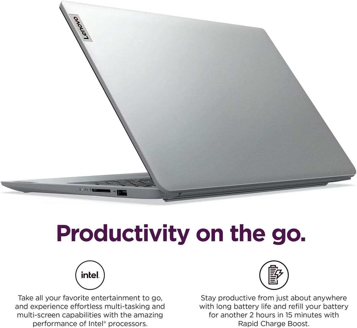 Lenovo IdeaPad 15.6" FHD Laptop for Home & Students, Intel Celeron N6000, 8GB RAM, 128GB eMMC, Up to 10-Hour Battery, Windows 11, Office 365 with 1TB Cloud, 1-Year ADP, Bundle with PCO Laptop Cooler