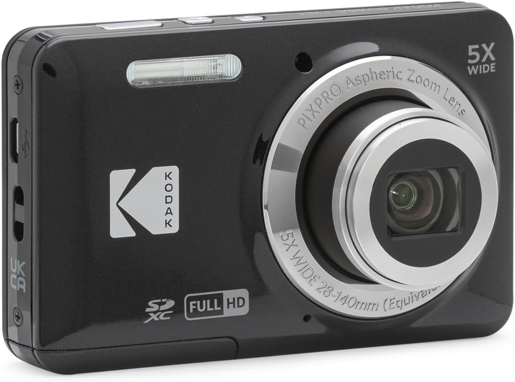 Kodak PIXPRO FZ55 Digital Camera (Black) + Black Point & Shoot Camera Case + Transcend 64GB SD Memory Card + Tri-fold Memory Card Wallet + Hi-Speed SD USB Card Reader + More!