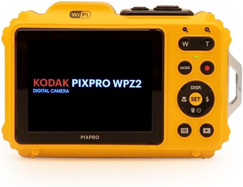 KODAK PIXPRO WPZ2 Waterproof Digital Camera, 16MP with 4X Optical Zoom, Shockproof, Dustproof, 1080p Video, Wi-Fi, Yellow