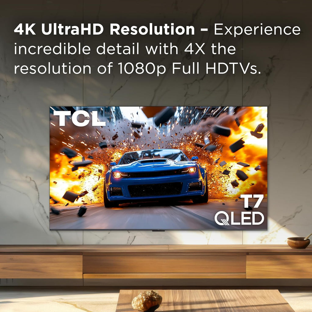 TCL Amazon Exclusive 75 Inch Class T7 Series | 4K QLED HDR Lag-Free Smart Google TV | 75T7, 2025 Model | 120Hz-144Hz High Brightness, Dolby Atmos, Alexa Voice Remote AI Streaming Gaming Television