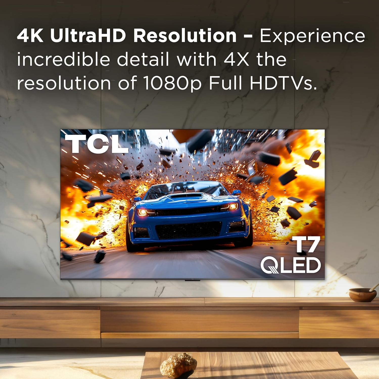 TCL Amazon Exclusive 75 Inch Class T7 Series | 4K QLED HDR Lag-Free Smart Google TV | 75T7, 2025 Model | 120Hz-144Hz High Brightness, Dolby Atmos, Alexa Voice Remote AI Streaming Gaming Television