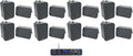 Rockville Rock Zone 8 Bundle: 8-Channel 8-Zone 1000W RMS Multi Room Receiver Amplifier, (16) HP65S-8 6.5 in 500W Peak/ 160W RMS Indoor Outdoor Swivel Home Theater Speakers 8-Ohm, 17-Items