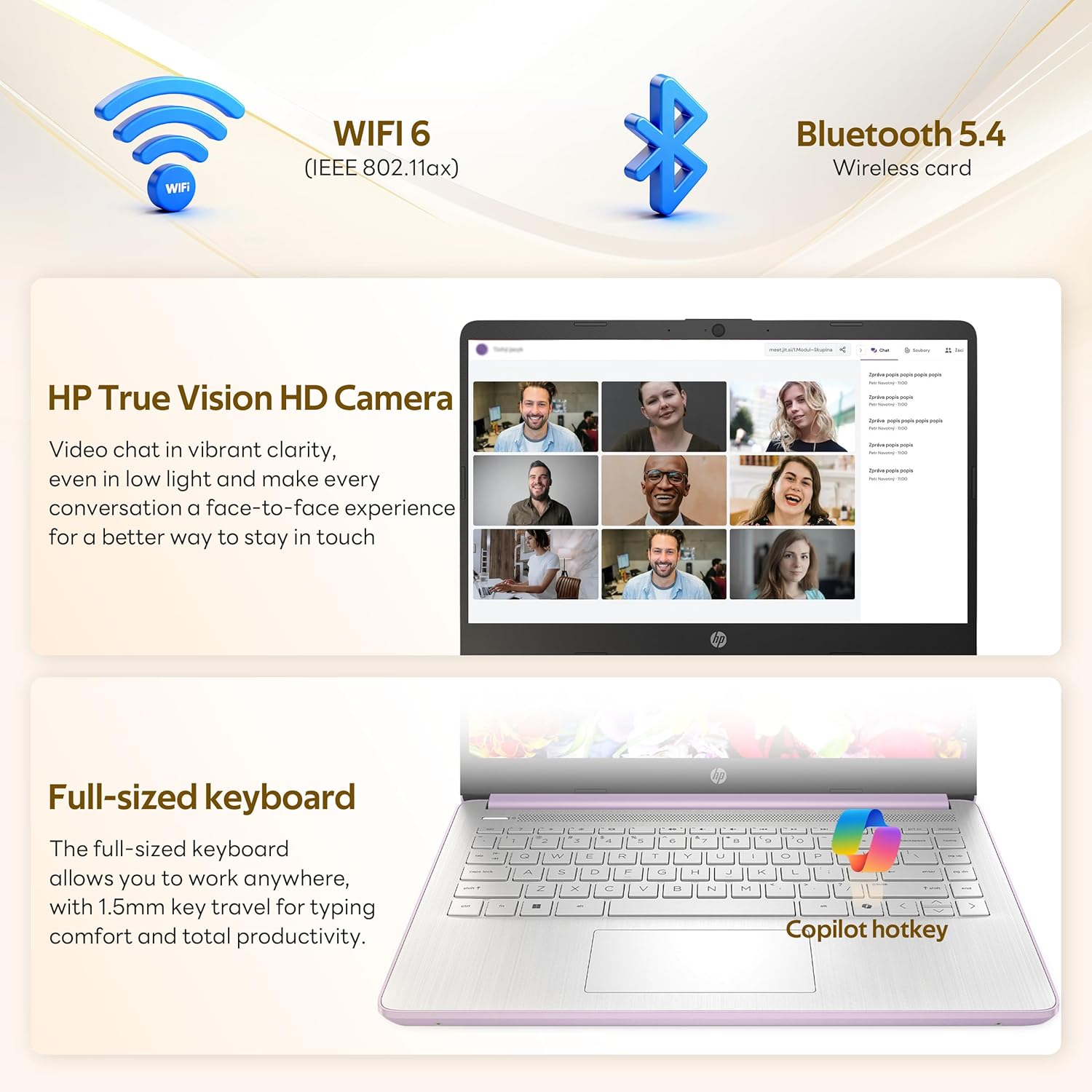 HP Flagship 14" HD Student&Business Laptop with AI Copilot, 13th Gen Intel 4-Core, 4GB RAM, 1.12TB Storage (128GB UFS + 1TB Docking Station), 1 Year Office 365, Wi-Fi 6, Win 11 S, Lavender Purple