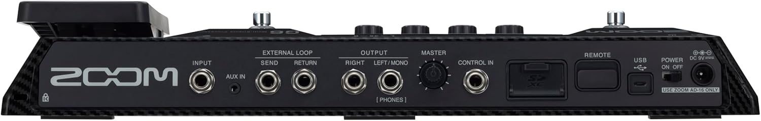 Zoom G6 Guitar Multi-Effects Processor with Expression Pedal, 100+ Effects, Amp Modeling & IRs, Looper, Touchscreen Display, and USB Audio Interface