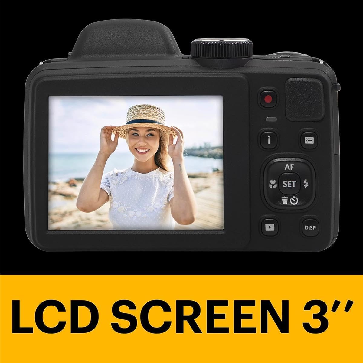 KODAK PIXPRO AZ405-BK 20MP Digital Camera 40X Optical Zoom 24mm Wide Angle Lens Optical Image Stabilization 1080P Full HD Video 3" LCD Vlogging Camera. Bundle with SD Card and Camera