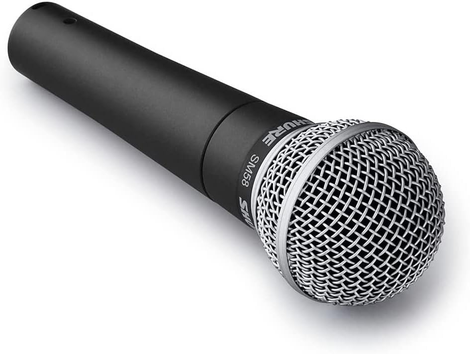 Shure SM58-LC Dynamic Vocal Microphone – Professional Handheld Cardioid XLR Mic for Singing, Live Performance, Studio Recording, Podcast & Broadcast, Black