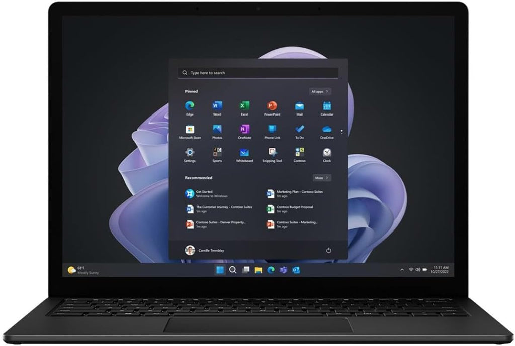 Microsoft Surface Laptop 5 13.5" Touchscreen Notebook - 2256 x 1504 - Intel Core i7 12th Gen i7-1265U - Intel Evo Platform - 16 GB Total RAM - 256 GB SSD - Matte Black (Renewed)