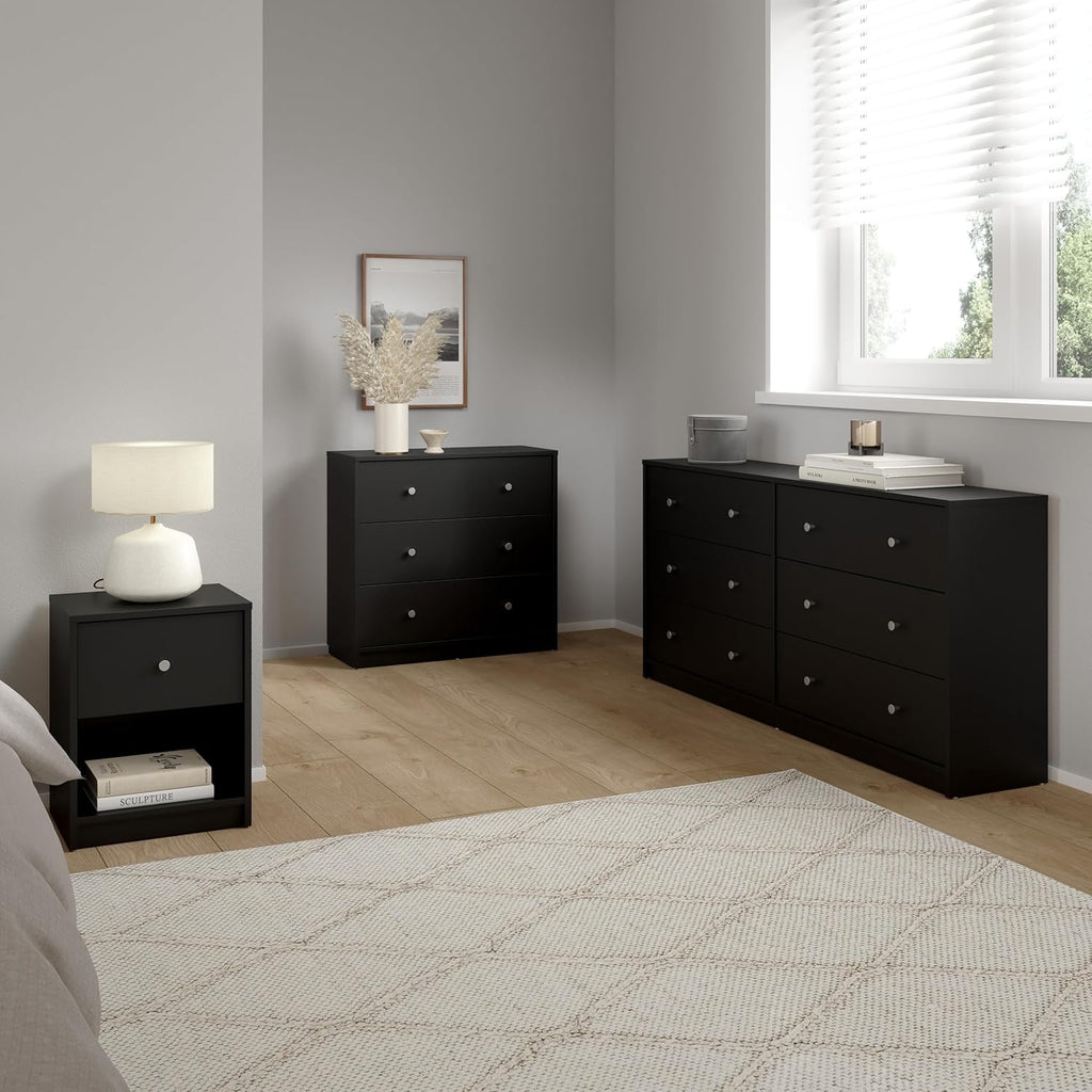 Tvilum Portland Black 4-Piece Bedroom Set