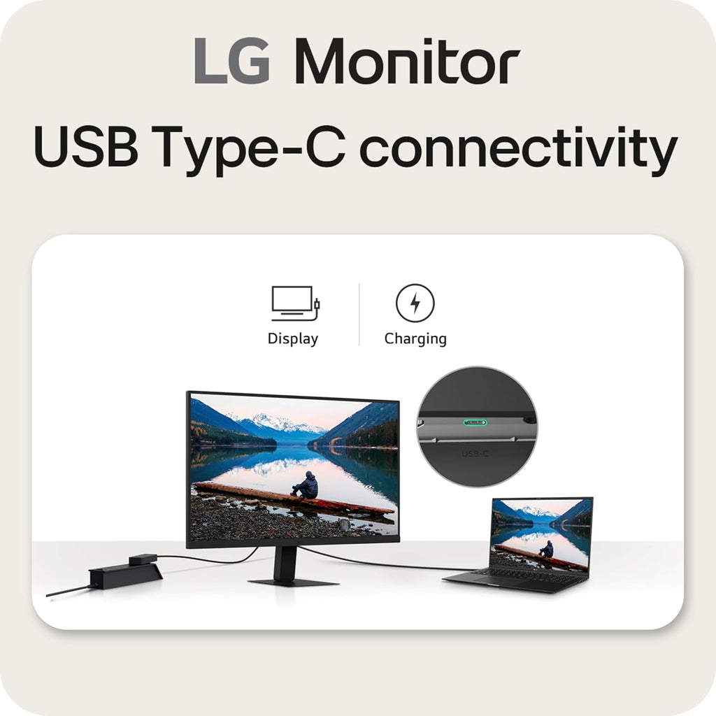 LG 32U631A-B 32-inch QHD (2560 x 1440) IPS Computer Monitor, 100Hz, 5ms, HDR10, Reader Mode, Flicker Safe, HDMI, USB Type-C 15W PD, Black