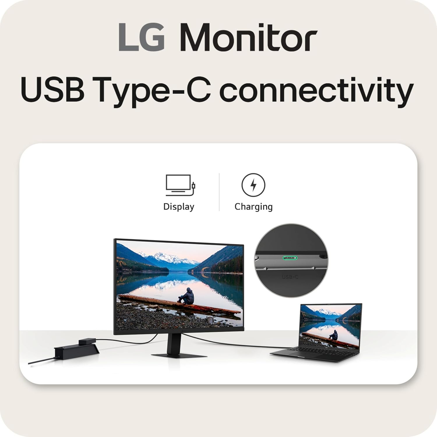 LG 32U631A-B 32-inch QHD (2560 x 1440) IPS Computer Monitor, 100Hz, 5ms, HDR10, Reader Mode, Flicker Safe, HDMI, USB Type-C 15W PD, Black