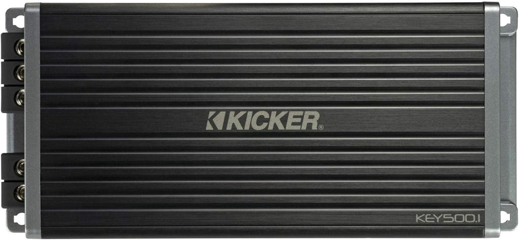 KICKER 48CVTDF122 CVTDF 12" Sub Down Firing Enclosure w/ 500 Watt Key Amp Bundle (Includes Bass Knob)