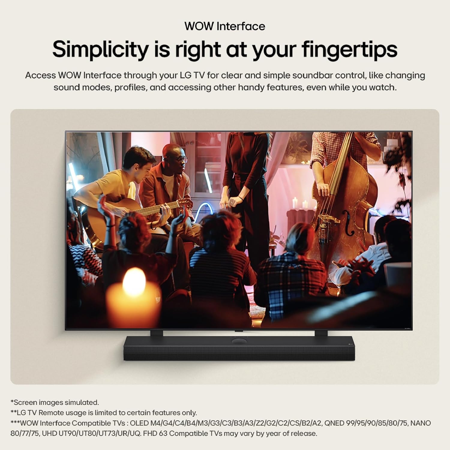 LG S70TY 3.1.1-Channel QNED TV Matching Soundbar, Dolby Atmos, Wow Orchestra, Rear Speaker Ready, Wireless Subwoofer
