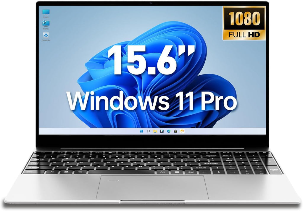 2026 Latest 15.6'' Laptop Windows 11, 8GB RAM 256GB SSD, Pentium 6500Y (3.40GHz), Backlit Keyboard, 1080p Full HD Display, Fingerprint, Webcam, USB3.2, Mini-HDMI, TF Card Slot, up to 16GB RAM 2TB SSD