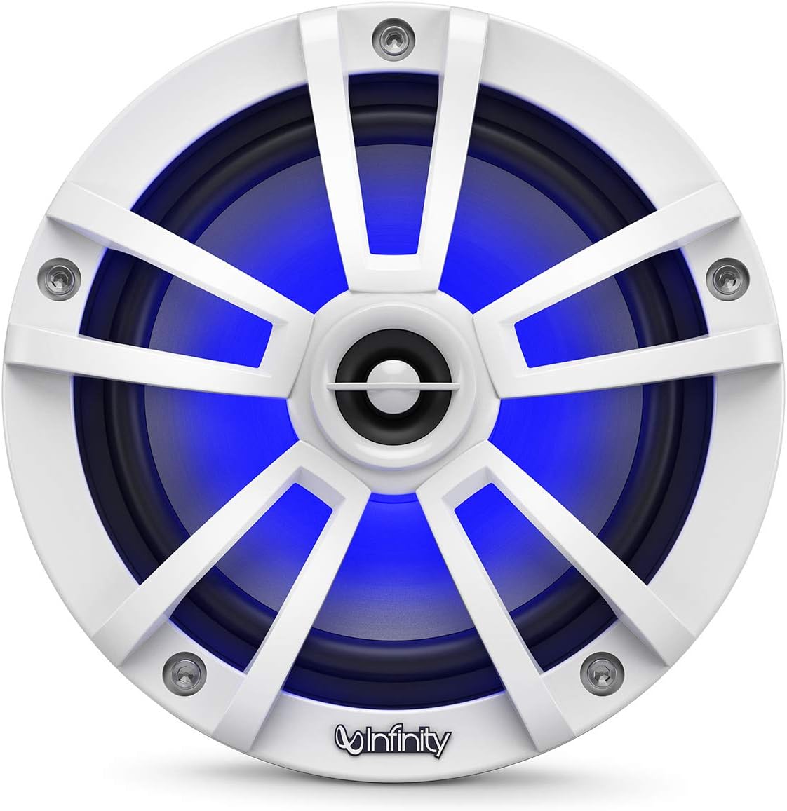 Infinity 622MLW Marine 6.5 Inch RGB LED Coaxial Speakers - White