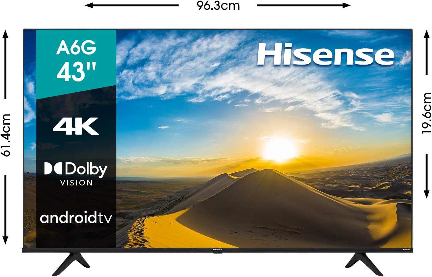 Hisense 43A6G 43-Inch 4K Ultra HD Android Smart TV with Alexa Compatibility (2021 Model)
