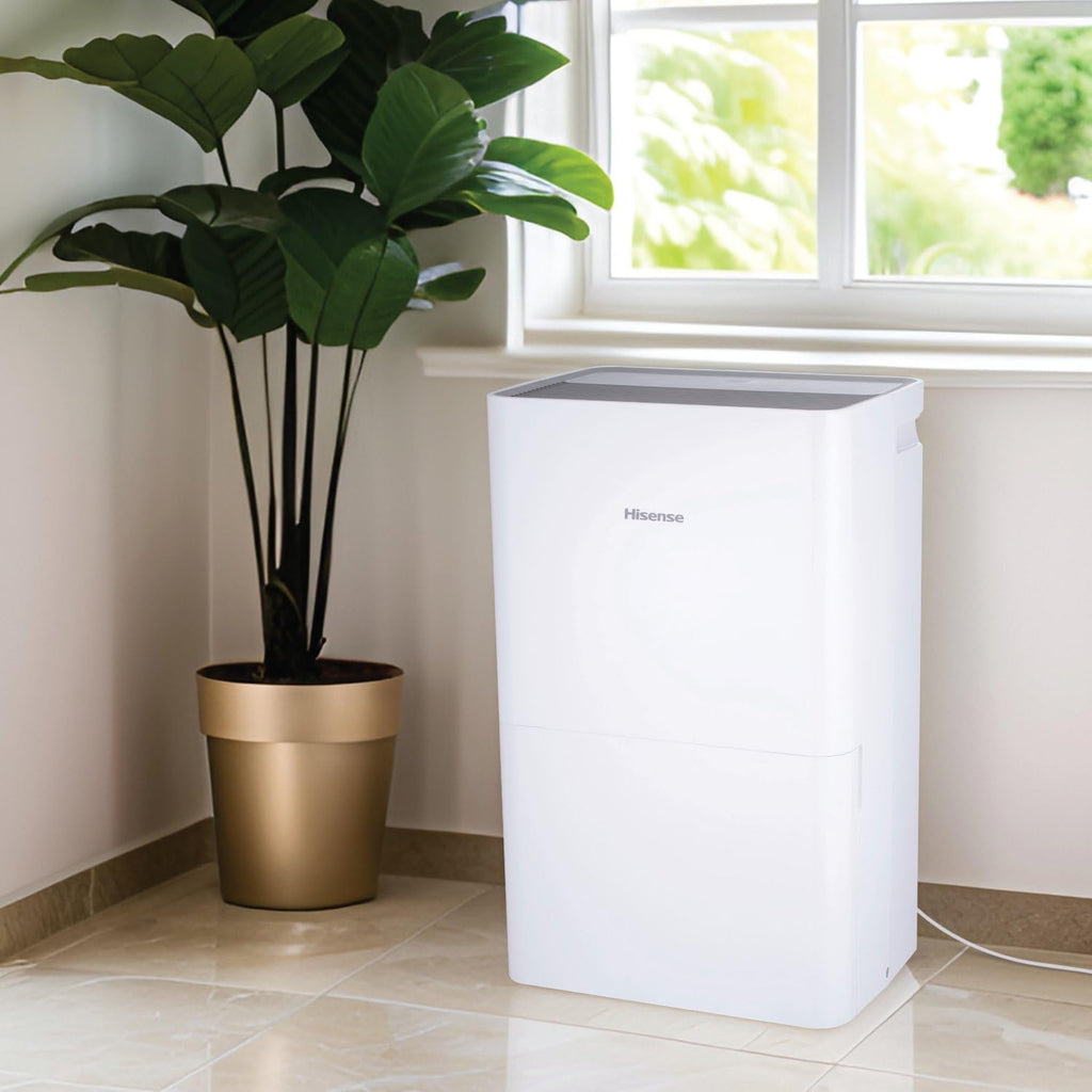 Hisense 50 Pint Portable Dehumidifier, Energy Efficient Quiet Humidity Absorber Moisture Extractor for Bathroom Bedroom Garage Attic Large Home House Crawl Space Closet