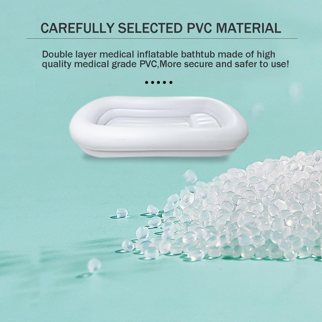 Medical Inflatable Bathtub,Inflatable Bed Bath,Medical PVC Bedside Shower Bathtub Kit,Bed Baths for the Disabled,Suitable for Disabled People, Elderly Pregnant Women, Etc