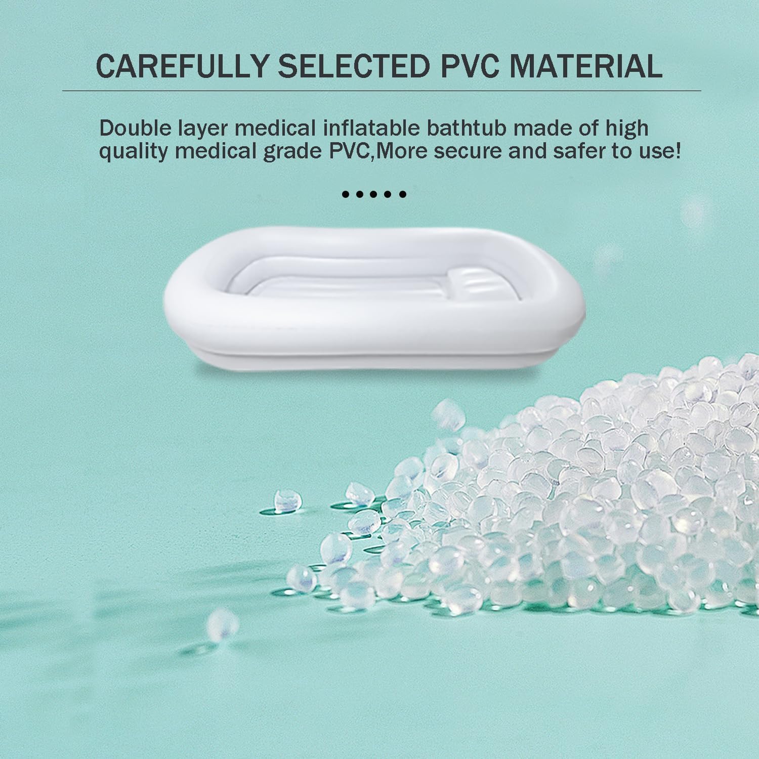 Medical Inflatable Bathtub,Inflatable Bed Bath,Medical PVC Bedside Shower Bathtub Kit,Bed Baths for the Disabled,Suitable for Disabled People, Elderly Pregnant Women, Etc