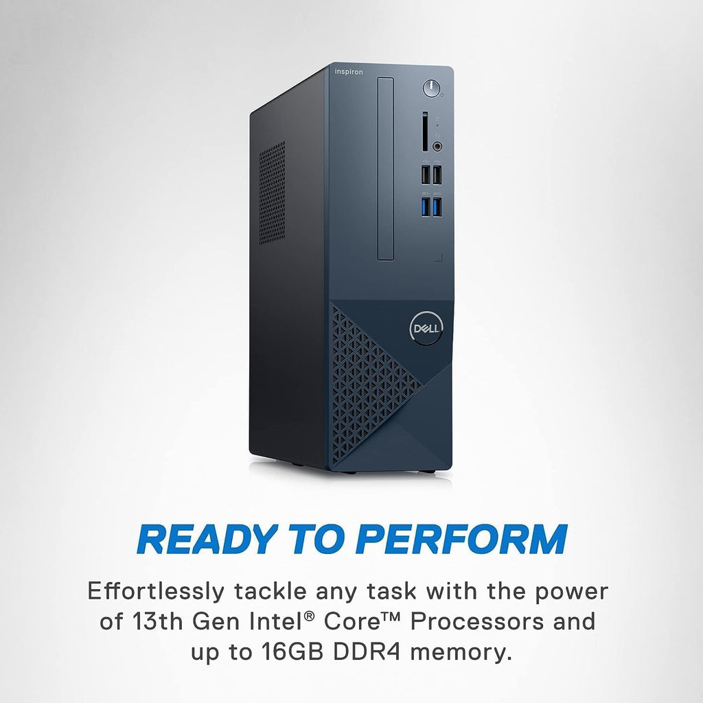 DELL Inspiron 3020S Small Desktop, Intel i5-13400, 16GB DDR4 RAM,512GB SSD, Intel UHD 730 Graphics, Win 11 Pro, Bluetooth, WiFi, Mist Blue