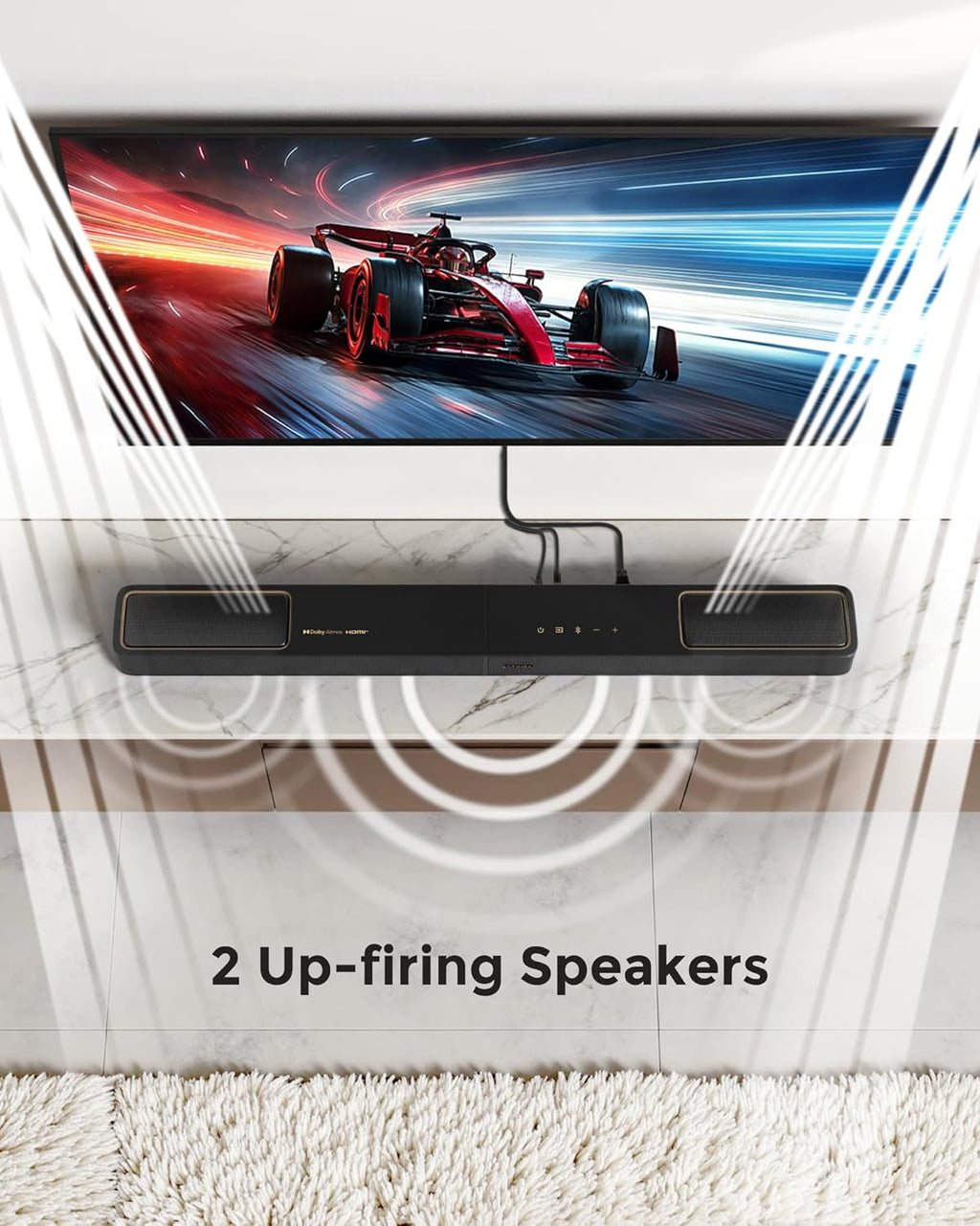 ULTIMEA 5.1.2ch Sound Bar with Dolby Atmos, Surround Sound System for TV with 2 Surround Speakers, Sound Bar for Smart TV, Soundbar for Home Theater, BT 5.4, HDMI eARC, Skywave F40 (New, 2026 Model)