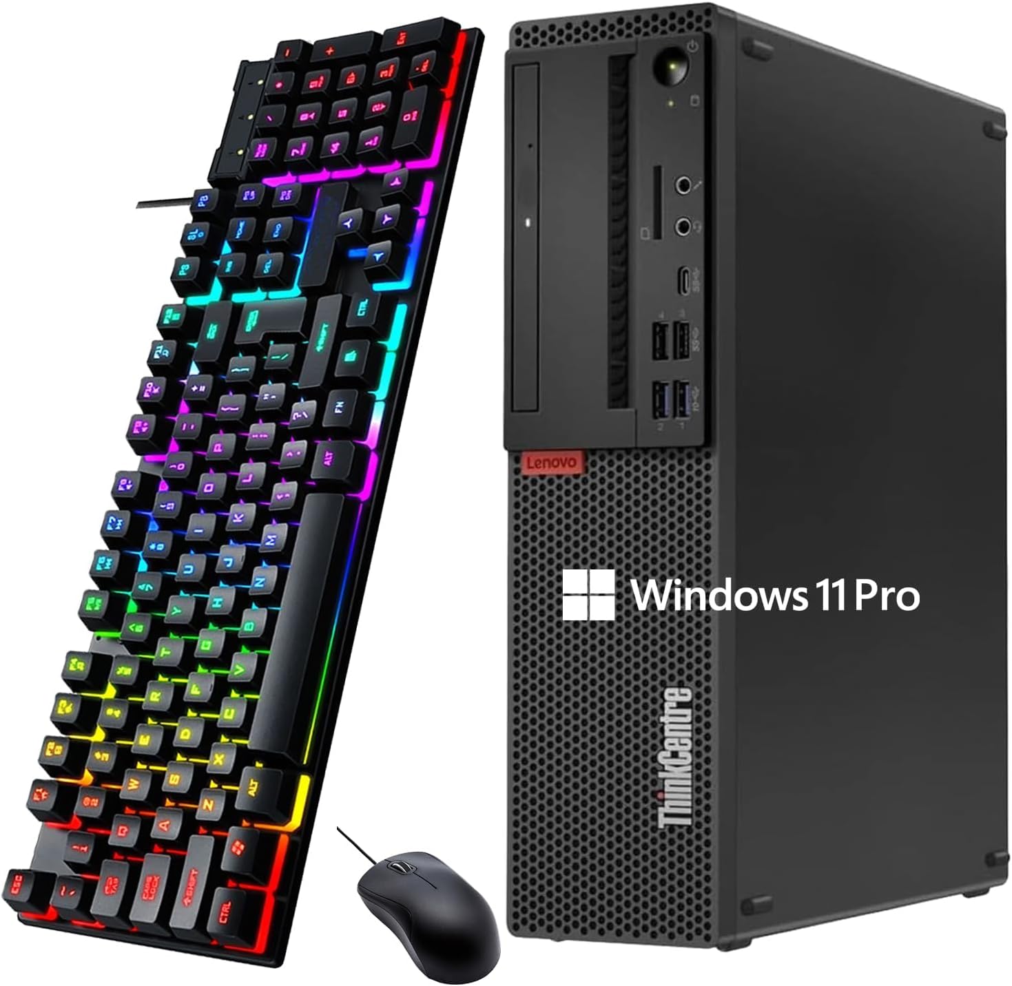 Lenovo ThinkCentre M720S SFF Desktop PC, Intel i5-8500, 16GB RAM, 512GB SSD, WiFi, Keyboard & Mouse, Windows11 Pro (Renewed)
