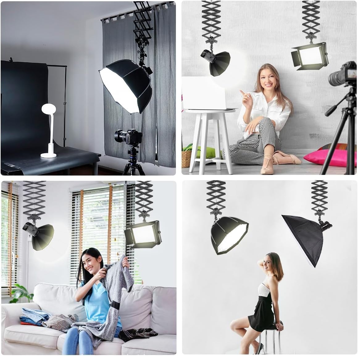 2Packs 2M/78.7inch Drop Pantograph for Studio Ceiling Rail System Pantograph Studio Arm Wall Mounted Constant Force Hinged Telescopic Boom Studio Lighting Hanging Equipment