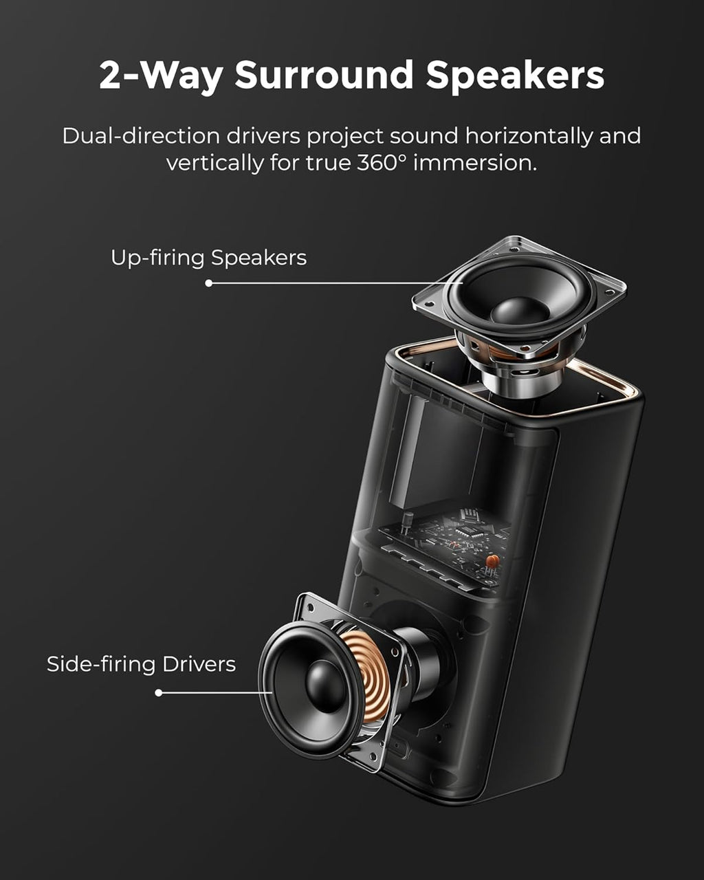 ULTIMEA Skywave X60 7.1.4ch Professional Wireless Surround Sound System for TV w/Dolby Atmos, 840W Sound Bar with 8" Wireless Subwoofer, 28Hz Low Frequency, GaN Amplifier, 4K HDR Pass-Through
