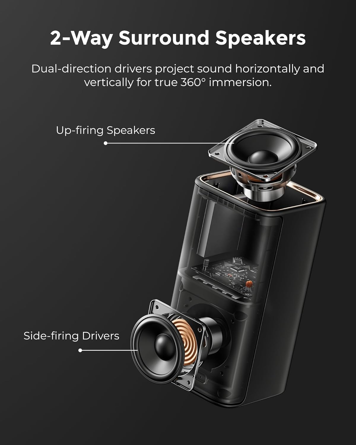 ULTIMEA Skywave X60 7.1.4ch Professional Wireless Surround Sound System for TV w/Dolby Atmos, 840W Sound Bar with 8" Wireless Subwoofer, 28Hz Low Frequency, GaN Amplifier, 4K HDR Pass-Through