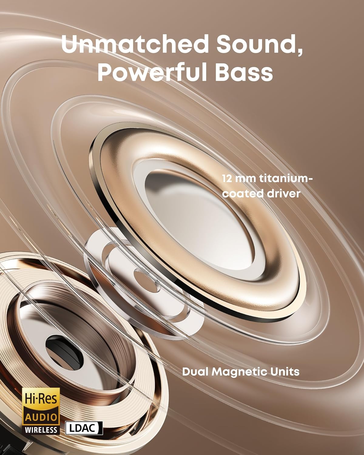 Soundcore AeroClip by Anker, Open-Ear Earbuds, Clip-On Headphones, Adaptive Comfort, Clear Calls with 4 Mics and AI, Stable Fit, 12mm Drivers for Powerful Bass, Hi-Res, Open-Ring Design