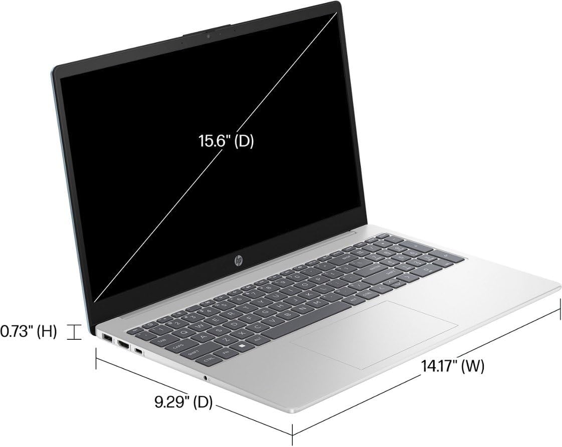 HP 2025 15-FC000 15.6” FHD IPS Touchscreen Laptop 8-Core AMD Ryzen 7 7730U AMD Radeon Graphics 16GB DDR4 512GB NVMe SSD USB-C WiFi AX BT Webcam HDMI1.4 Windows 11 Pro w/RE USB