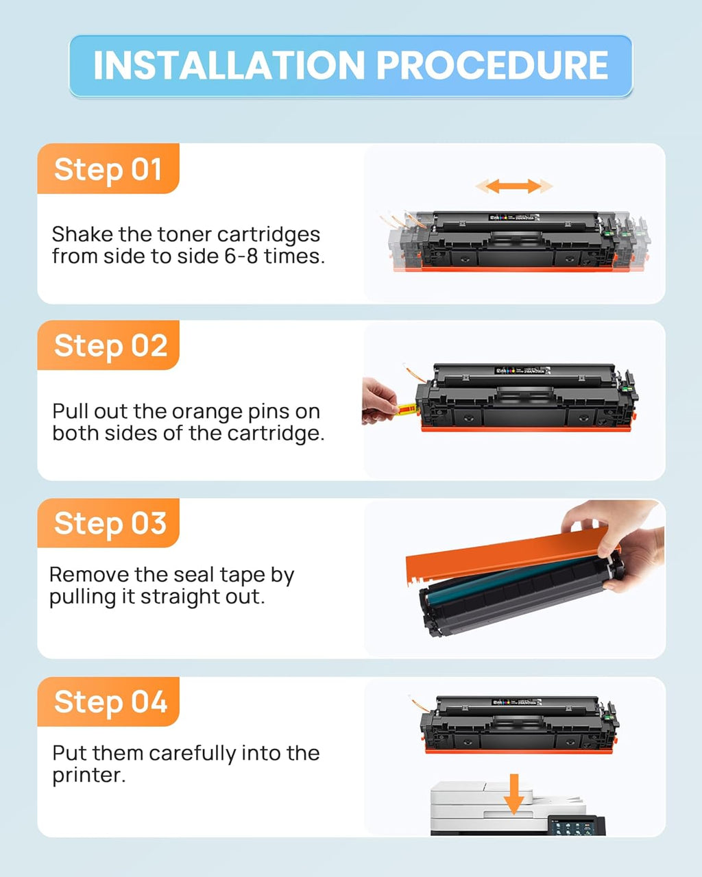 E-Z Ink Compatible HP 218A Toner Cartridges 4 Pack with Chip for HP 218A Toner HP 218 218X for HP Color LaserJet pro MFP 3301fdw Toner 3301cdw 3201dw 3301sdw Printer Ink Set W2180A W2180X (BCMY)