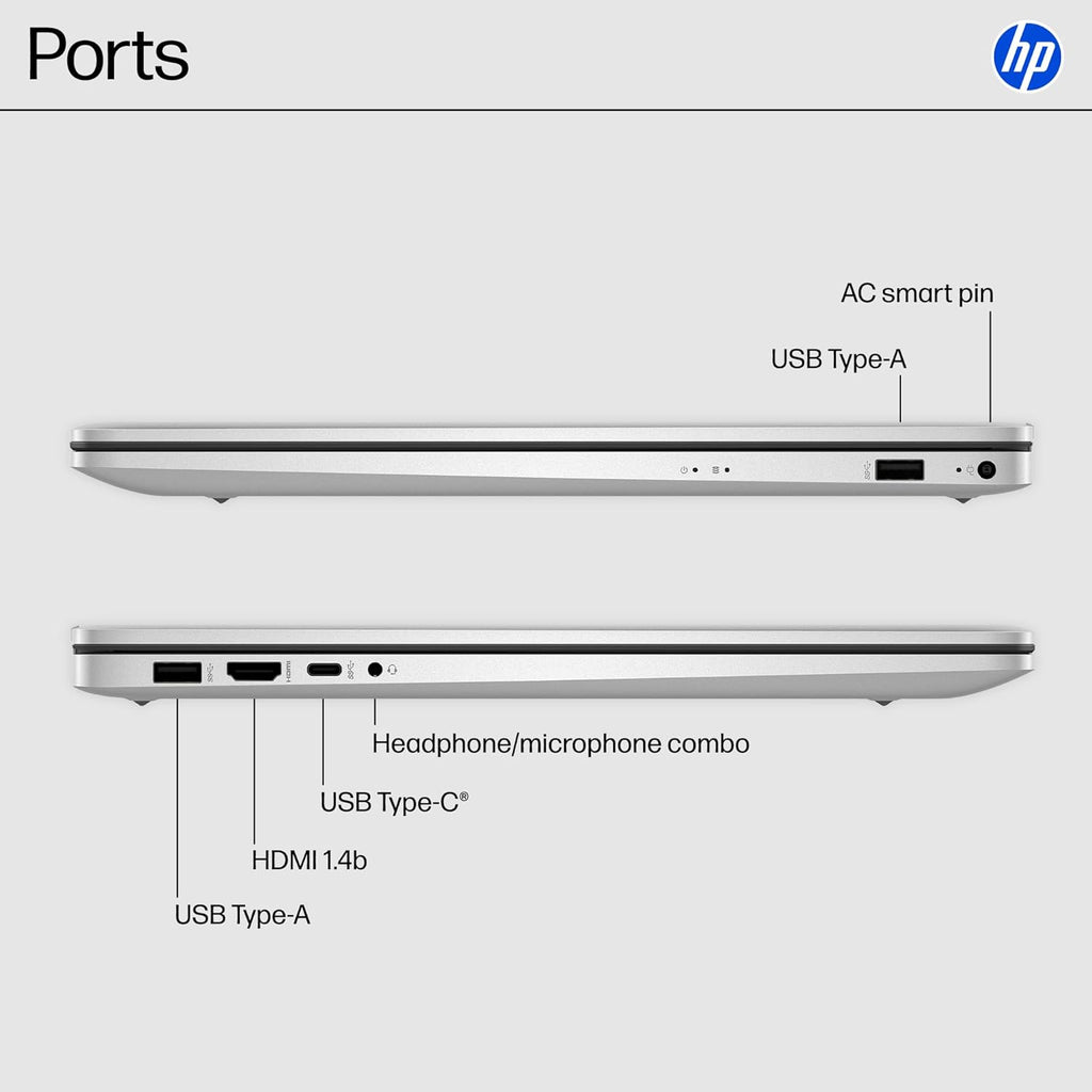 HP 17 Inch Laptop, 17.3" FHD IPS Display, AMD Ryzen 5 7430U (Up to 4.5GHz), 20 GB RAM, 512 GB SSD, Wi-Fi 6, Bluetooth 5.4, Windows 11 Pro, Copilot AI Key, Numeric Keypad, w/RECOLX AI Voice Recorder