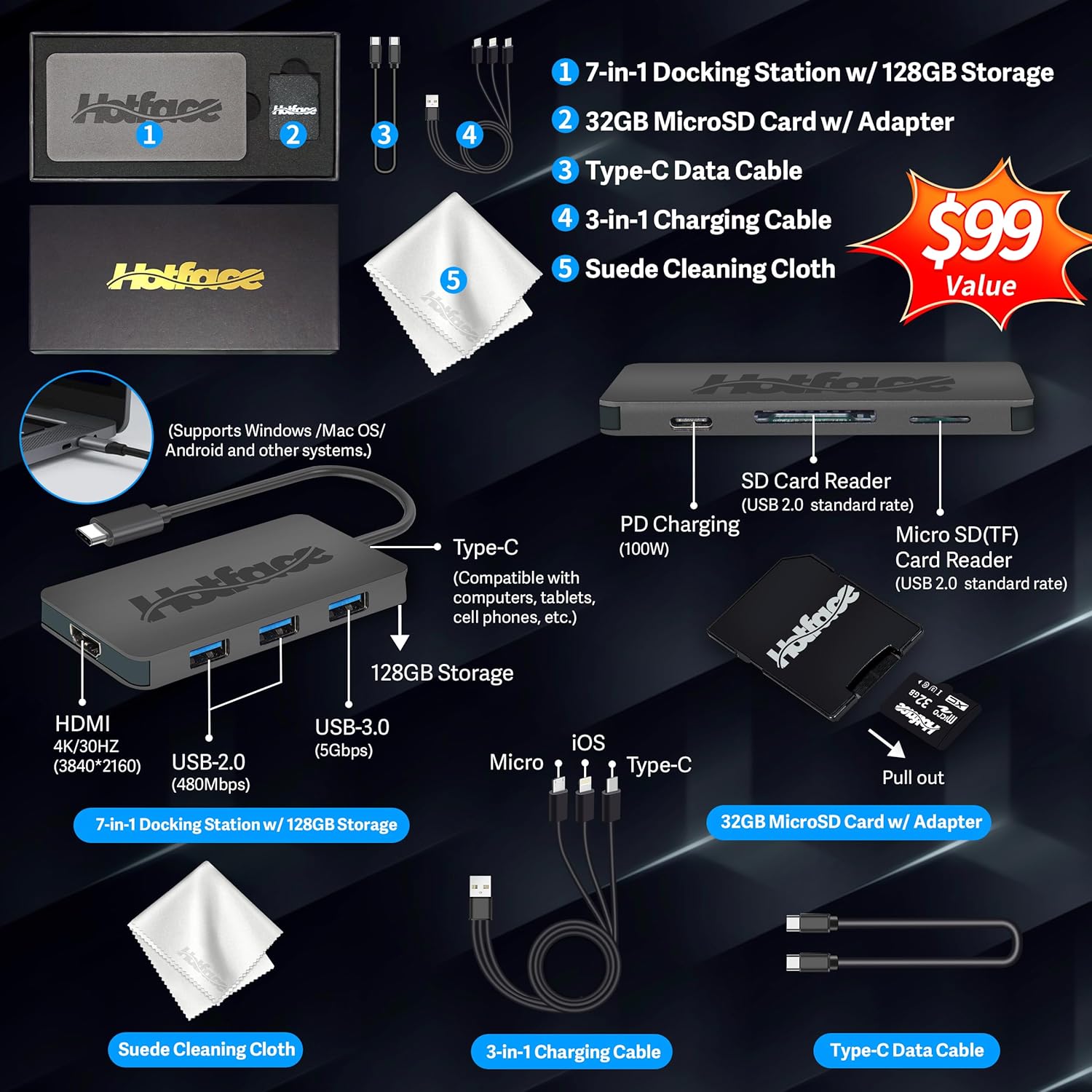 ASUS 14" FHD Laptop, Intel Pentium N6000 Processor, 4GB RAM, 224GB Storage(64GB eMMC+160GB Docking Station Set), Intel UHD Graphics, Webcam, Bluetooth, Win 11, Star Black