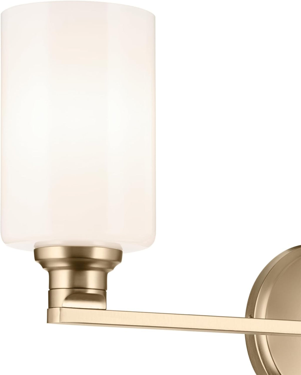 Kichler Gioe 24.25" 3-Light Bathroom Vanity Light Fixture with Opal Glass in Champagne Bronze, Damp Rated for Bathroom, Powder Room, Over Mirror (24.25" W x 10.5" H), 55226CPZ