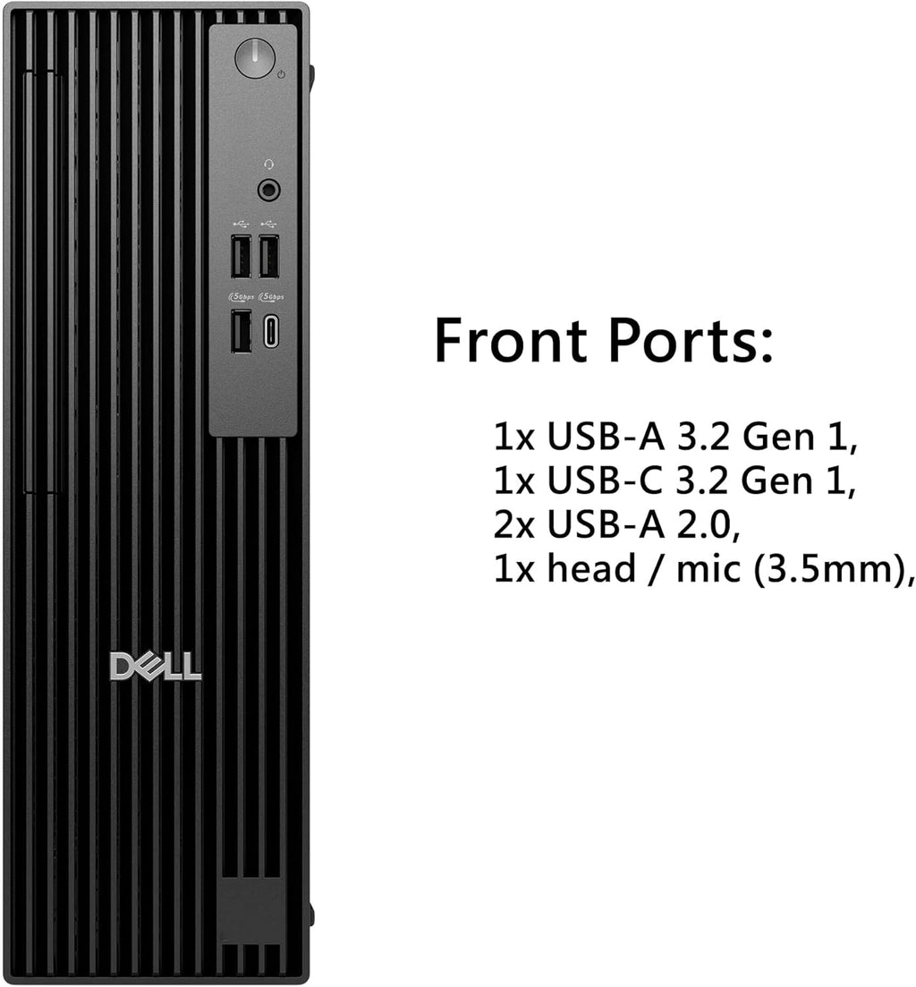 Dell Pro Slim QCS1250 SFF Desktop Computer (New-Gen of OptiPlex), 14-core Intel Core i5-14500, 16GB DDR5, 512GB SSD, DP + HDMI, Wi-Fi 6E, Bluetooth, RJ-45, USB-C, Wired KB & Mouse, Windows 11 Pro