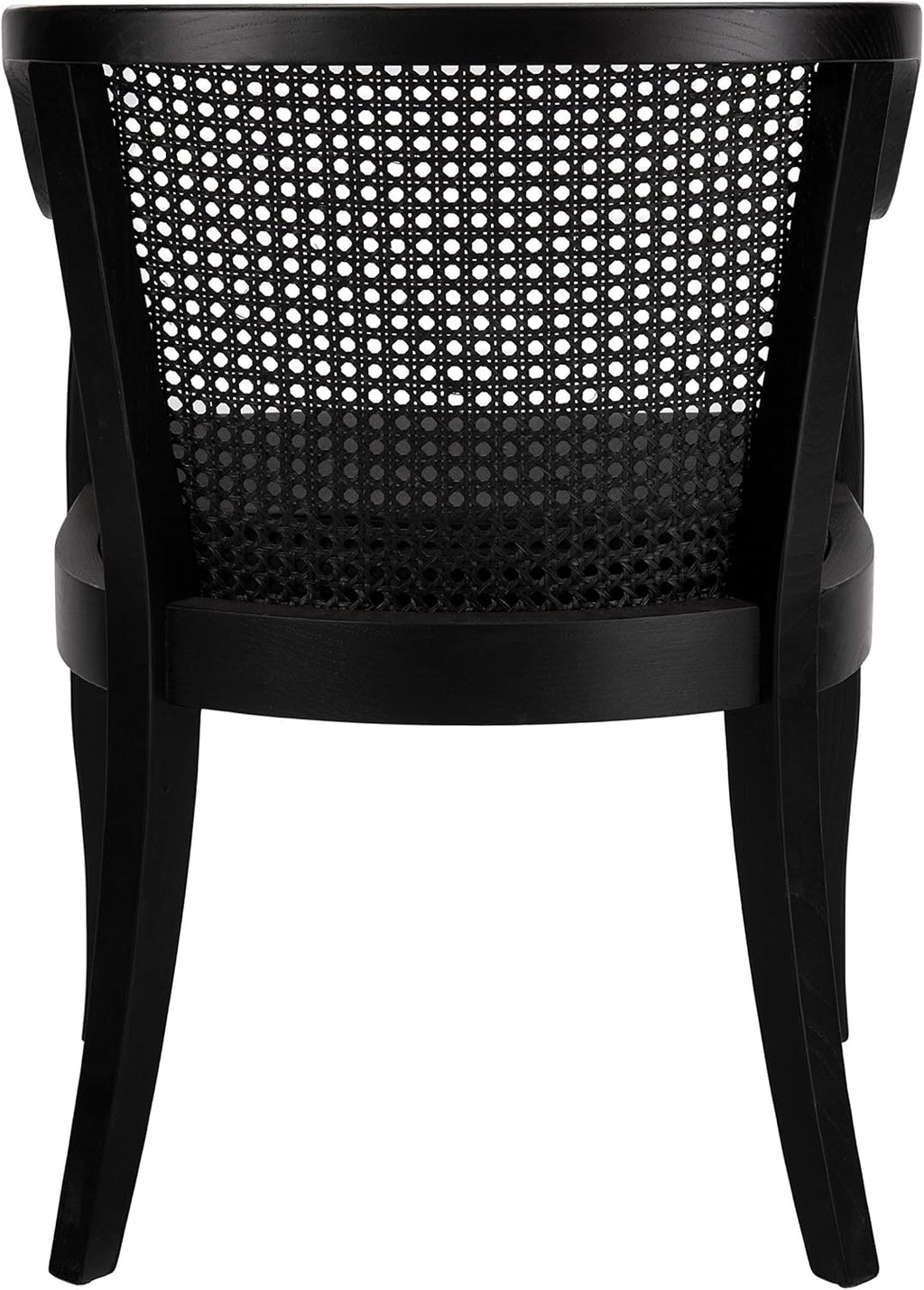 SAFAVIEH Furniture - Rina Cane Dining Chair - 17.1" Seat Height - Black - Rattan - Coastal Cane Design - Ideal for Dining Room, Kitchen - Fully Assembled (DCH9501C)