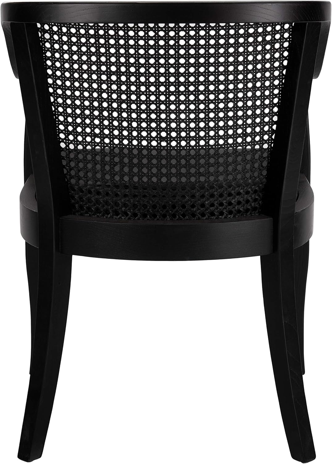 SAFAVIEH Furniture - Rina Cane Dining Chair - 17.1" Seat Height - Black - Rattan - Coastal Cane Design - Ideal for Dining Room, Kitchen - Fully Assembled (DCH9501C)