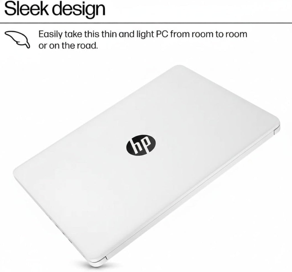 HP Ultrabook Laptop with Copilot AI • 2026 Edition • Latest Intel 4-Core N150 CPU • 8GB RAM • 128GB SSD • Microsoft 365 • Windows 11 • Thin & Portable • w/o Mouse