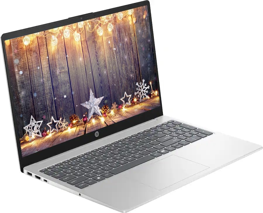HP 15.6" Business Laptop with Microsoft Office 365 with Copliot AI, Quad-Cores Intel Processor, Windows 11 (Natural Silver, 16GB RAM)