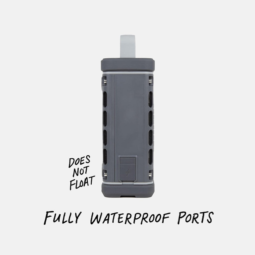 Turtlebox Ranger: Loud! Outdoor Portable Bluetooth 5.4 Speaker | Rugged, Waterproof, Ultra-Portable | Plays to 105db, Deep Bass, Shockproof, Unlimited Pairing for Full Stereo Experience, Gray