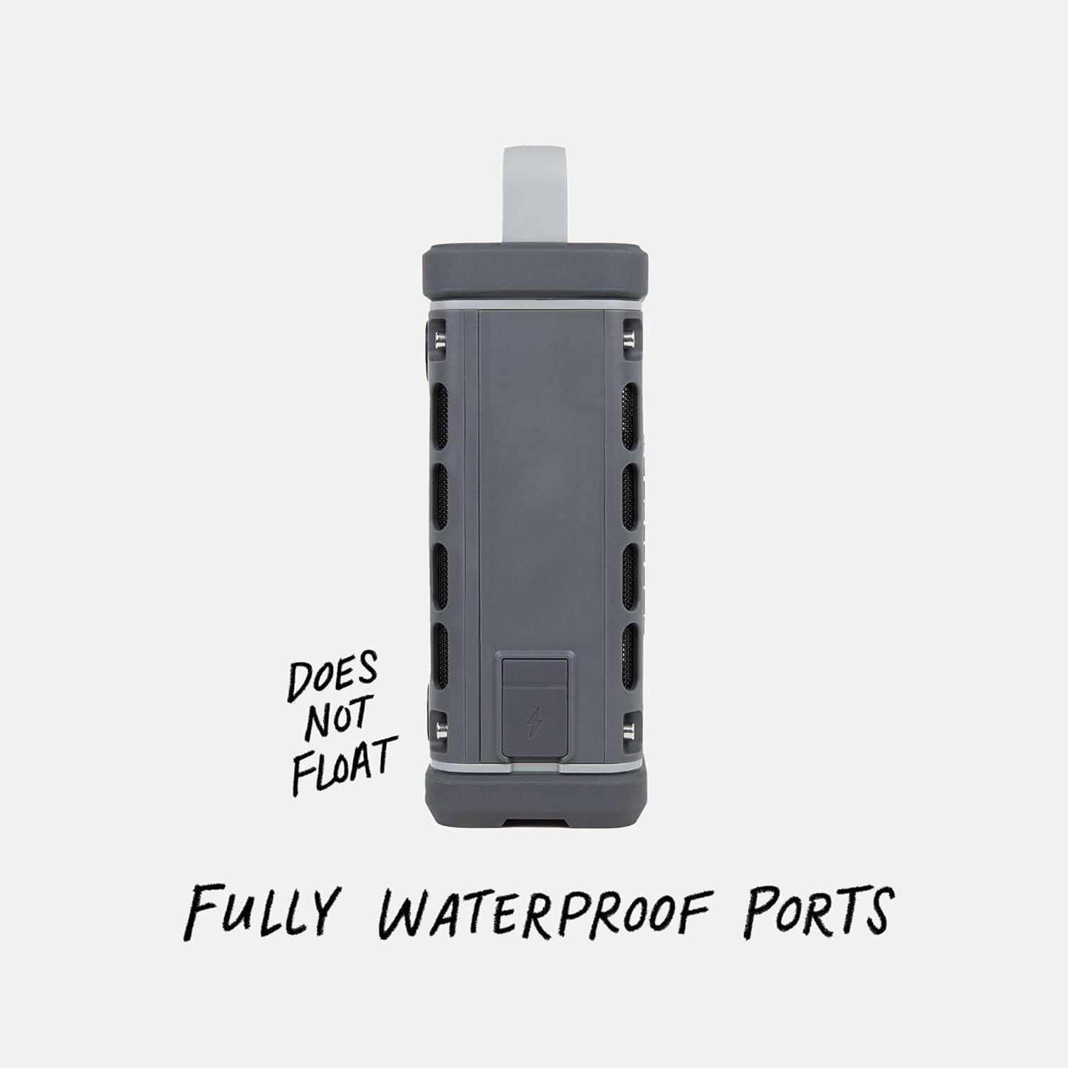 Turtlebox Ranger: Loud! Outdoor Portable Bluetooth 5.4 Speaker | Rugged, Waterproof, Ultra-Portable | Plays to 105db, Deep Bass, Shockproof, Unlimited Pairing for Full Stereo Experience, Gray