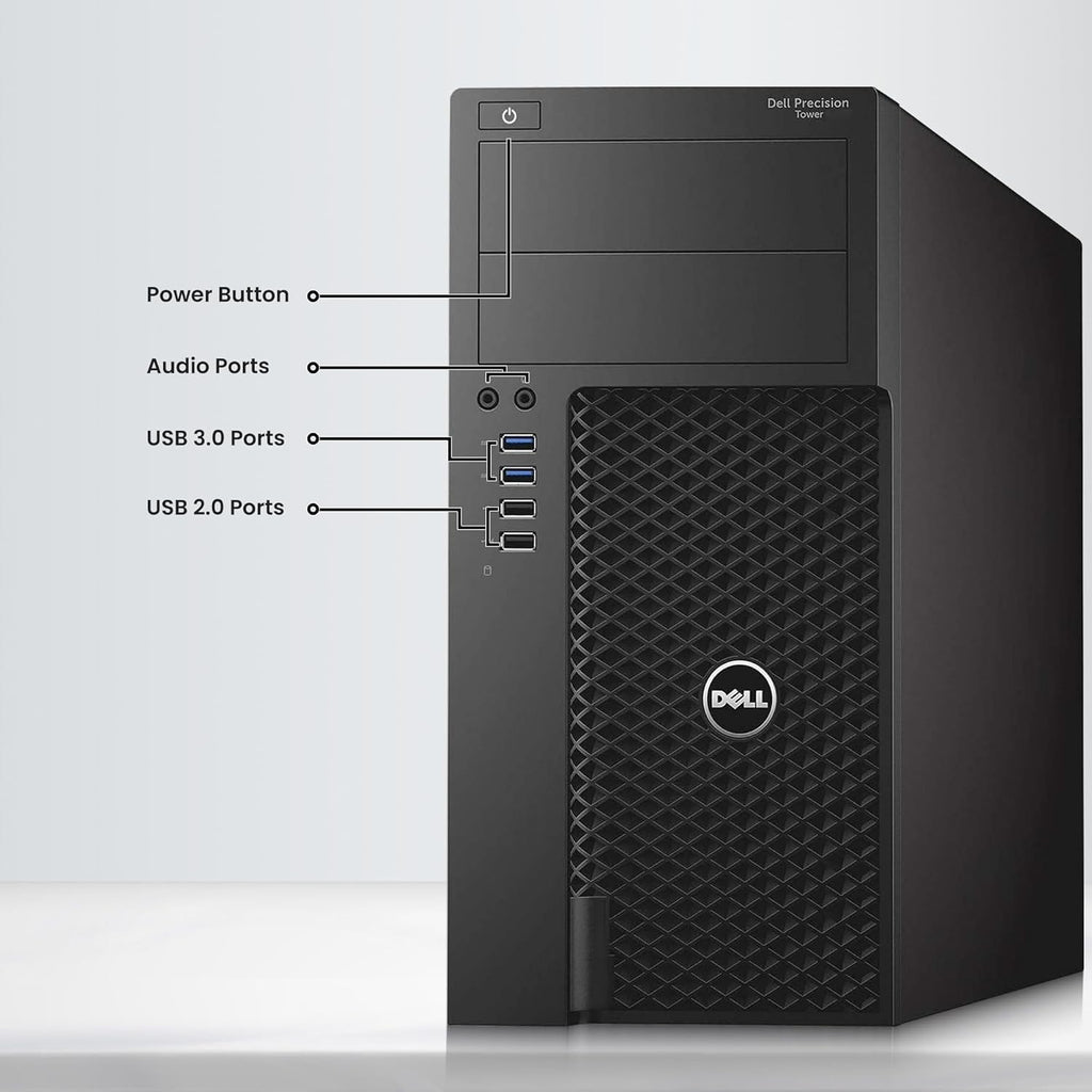 Dell Precision 3620 Mini Tower Desktop Computer – Intel Core i7-6700 6th Gen – 32GB RAM – 1TB SSD – Wireless Keyboard & Mouse – WiFi – Windows 11 Pro – Workstation PC (Renewed)