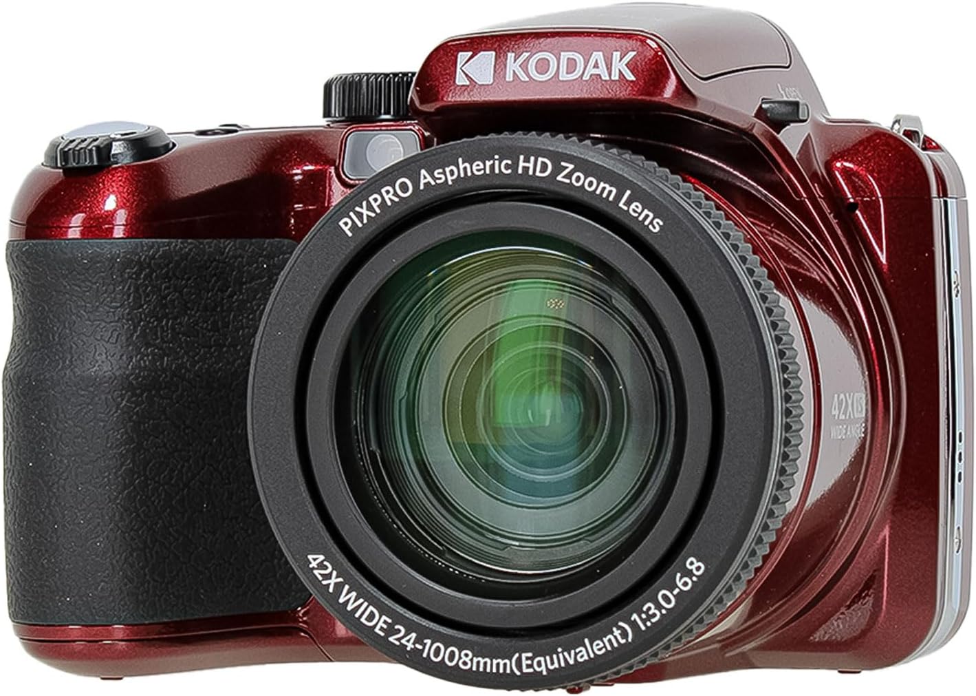 Kodak PIXPRO AZ425 Digital Camera (Red) | 20MP Sensor, 42x Optical Zoom, 24mm Wide-Angle Lens & Optical Image Stabilization | Great for Travel & Everyday Photos (AZ425RD) + 32GB Card + Bag + Cloth