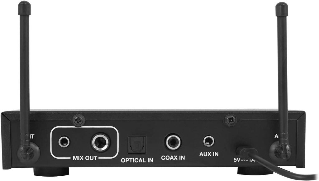 Rockville HTS56 Bundle: 1000-Watt 5.1 Channel Bluetooth Home Theater Audio System, 8" Subwoofer, RKI60 Dual UHF 8-Channel Wireless Microphone Karaoke Interface and Mixer, 2-Items