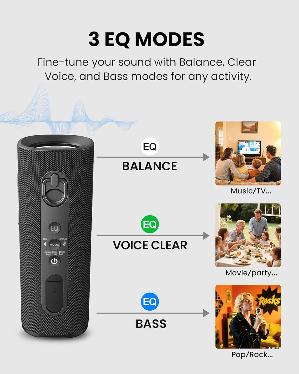 Avantree Harmony A1 - Auracast Multi-Room Wireless Speaker System for Music, Parties & House Gatherings, 1 Transmitter with 4 Auracast Bluetooth Speakers