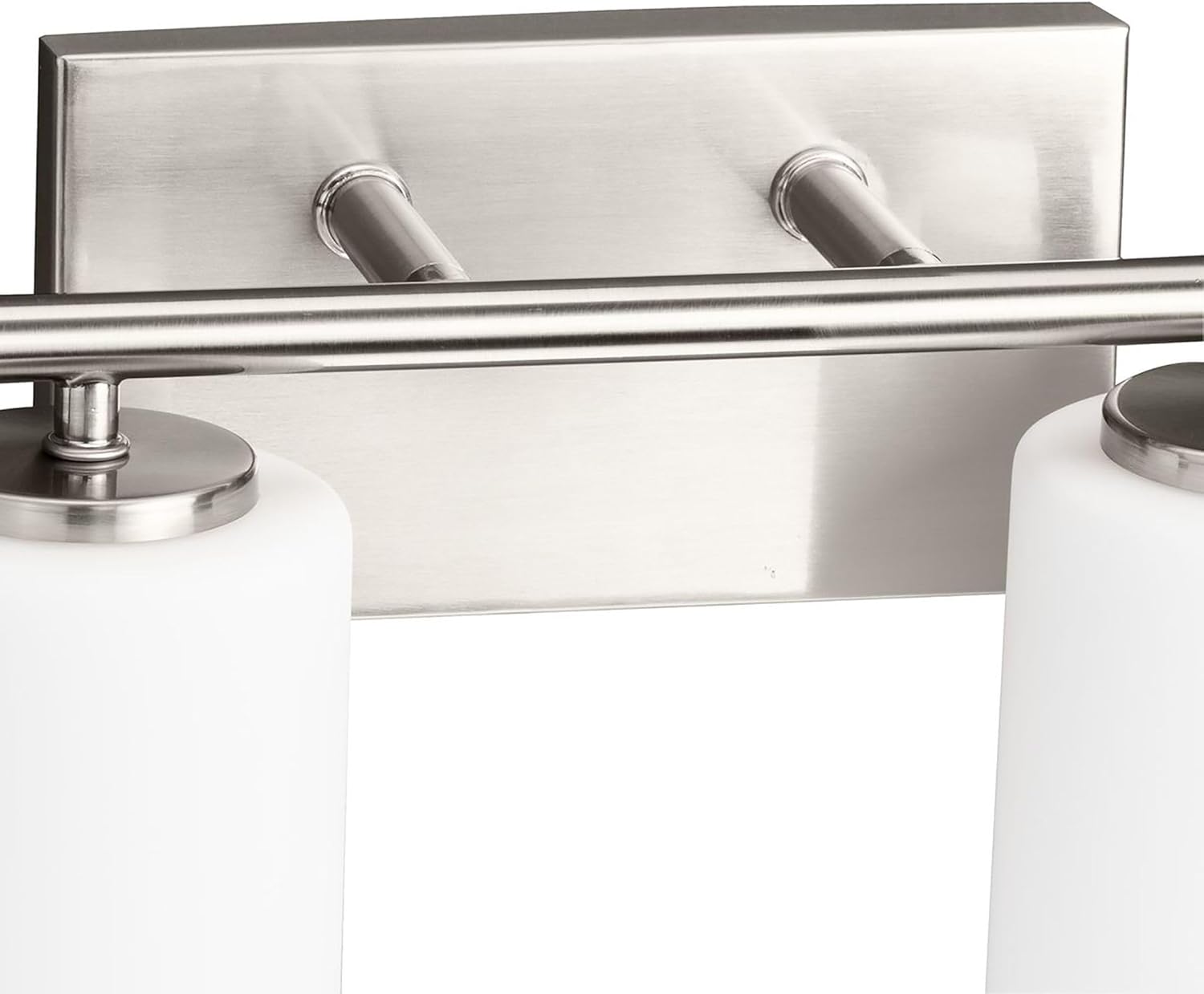 Progress Lighting Replay Collection 48 in. 6-Light Brushed Nickel Etched White Glass Modern Bath Vanity Light